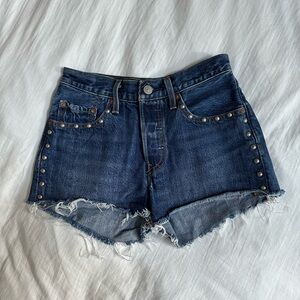 Levi’s 501 Studded Denim Shorts - High Waisted